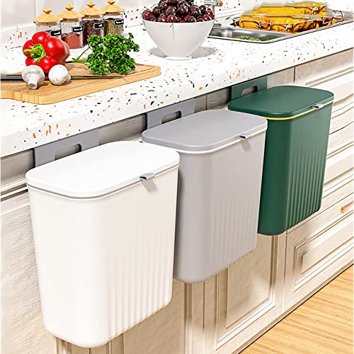 EVVIX® Kitchen Trash can Garbage Can Bin Hanging Deodorant Wall-Mounted Trash can with lid, Waste Basket Garbage Can Bin for Bathrooms, Kitchens, Home Offices Garbage can