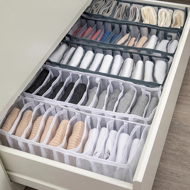 Organization Cabinet Clothes | Wardrobe Clothes Organizer Jeans - Storage Box Closet - Aliexpress