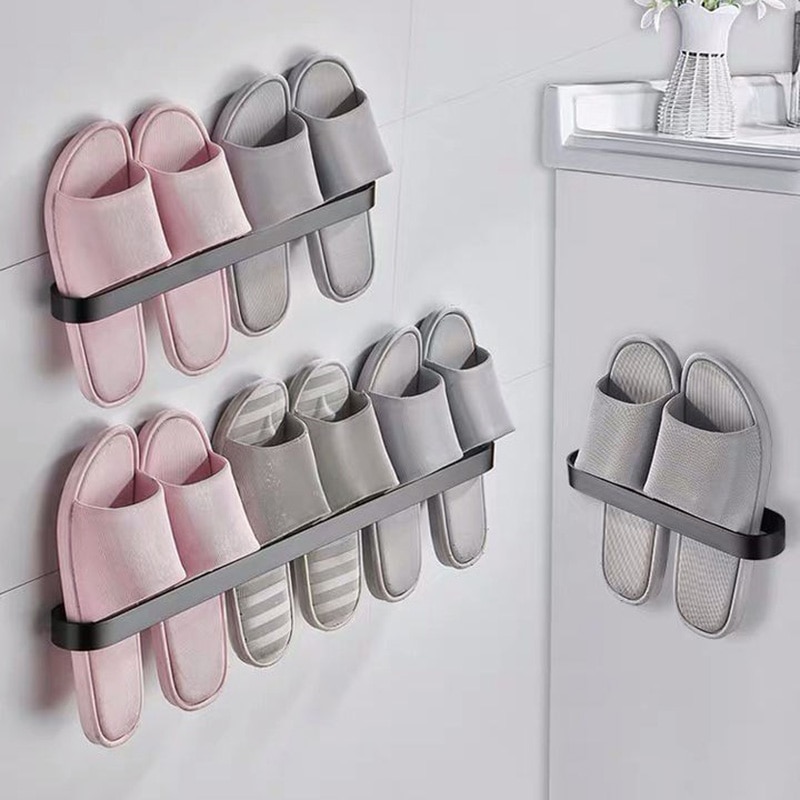 Aluminum Shoe Hanging Holder Organizer | Aluminum Towel Storage Shelf - Slipper Rack - Aliexpress